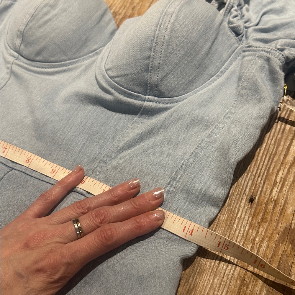 Dare to be Light Denim Romper by Nanamacs Boutique Medium NWT - Picture 7 of 7
